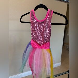 Sparkling Pink Sequin Kids Costume Dress